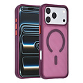 TUNIQ TUNIQ iPhone 18 Pro Max/iPhone 17 Pro Max Coque MagSafe à motif et finition Skin Touch - Bordeaux