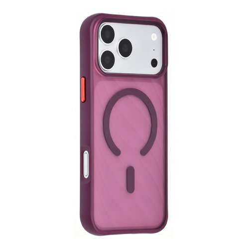 TUNIQ TUNIQ iPhone 18 Pro Max/iPhone 17 Pro Max Handyhülle MagSafe Muster Weiche Oberfläche - Bordeaux