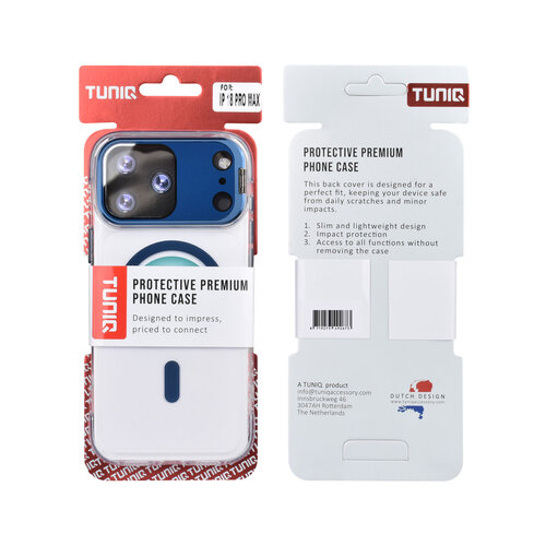 TUNIQ TUNIQ iPhone 18 Pro Max/iPhone 17 Pro Max MagSafe-Hülle mit Kameraständer - Dunkelblau