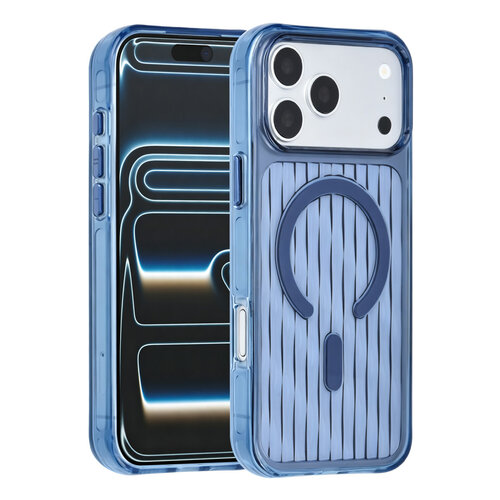 TUNIQ TUNIQ iPhone 18 Pro Max/iPhone 17 Pro Max MagSafe-Hülle mit Muster - Dunkelblau
