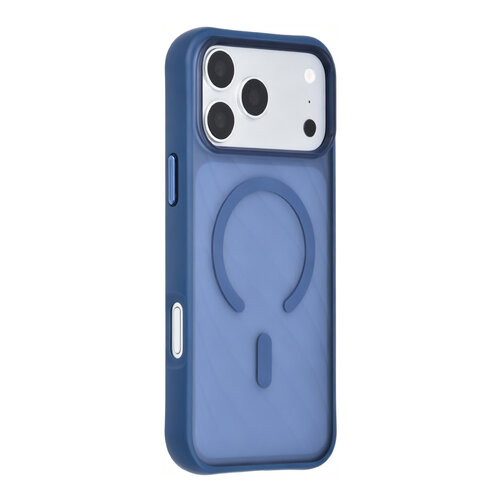 TUNIQ TUNIQ iPhone 18 Pro Max/iPhone 17 Pro Max Coque MagSafe à motif et finition Skin Touch - Bleu foncé
