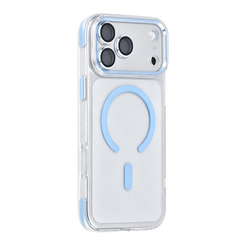 TUNIQ TUNIQ iPhone 18 Pro Max/iPhone 17 Pro Max Coque Airbag MagSafe en TPU et PC - Bleu clair