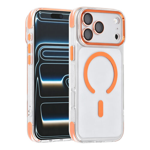 TUNIQ TUNIQ iPhone 18 Pro Max/iPhone 17 Pro Max Coque Airbag MagSafe en TPU et PC - Orange