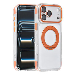 TUNIQ iPhone 18 Pro Max Coque MagSafe avec support rotatif à 360 degrés - Orange