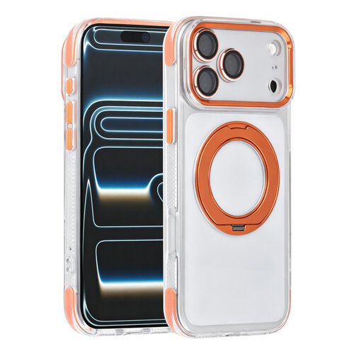 TUNIQ TUNIQ iPhone 18 Pro Max/iPhone 17 Pro Max Coque MagSafe avec support à 360° - Orange