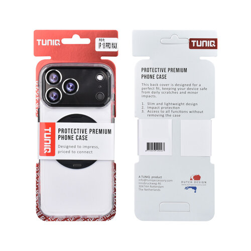 TUNIQ TUNIQ iPhone 18 Pro Max/iPhone 17 Pro Max Coque MagSafe avec support à 360° - Noir