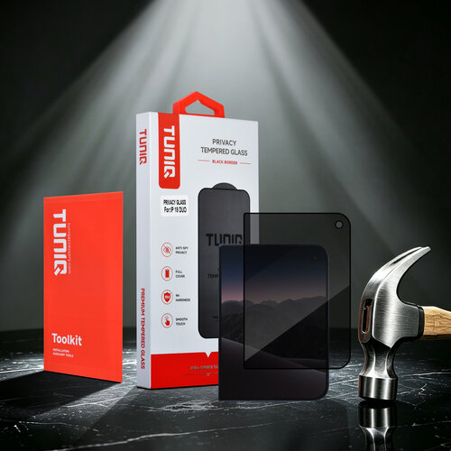 TUNIQ TUNIQ Box of 10 iPhone Duo Tempered Glass Privacy Screen Protector - Black