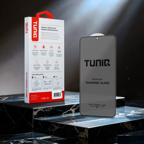 TUNIQ TUNIQ Box of 10 Galaxy S26 FE Tempered Glass Privacy Screen Protector - Black