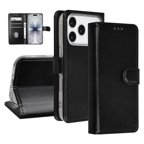 TUNIQ TUNIQ iPhone 18 Pro/iPhone 17 Pro Book-style case in PU and TPU - Black