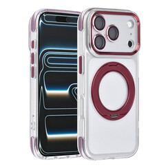 TUNIQ iPhone 18 Pro/iPhone 17 Pro Handyhülle MagSafe PC 360° Ständer - Bordeaux