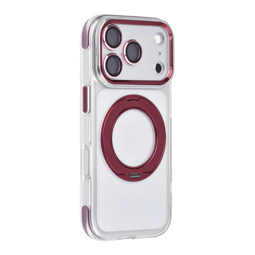 TUNIQ TUNIQ iPhone 18 Pro/iPhone 17 Pro MagSafe case with 360° stand - Burgundy