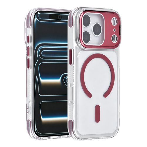 TUNIQ TUNIQ iPhone 18 Pro/iPhone 17 Pro Coque MagSafe avec support au niveau de l'appareil photo - Bordeaux