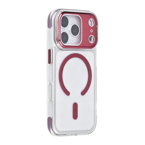 TUNIQ TUNIQ iPhone 18 Pro/iPhone 17 Pro MagSafe-Hülle mit Kameraständer - Bordeauxrot