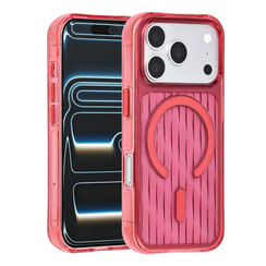 TUNIQ iPhone 18 Pro/iPhone 17 Pro Coque MagSafe à motif - Bordeaux