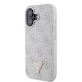 Guess Guess iPhone 16 Plus Backcover hoesje - HC PU Leather Metal Logo Strass Crossbody - Roze