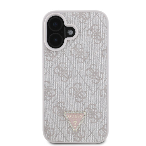 Guess Guess iPhone 16 Plus Back-Cover hul - HC PU Leather Metal Logo Strass Crossbody - Rosa