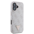Guess Guess iPhone 16 Plus Backcover hoesje - HC PU Leather Metal Logo Strass Crossbody - Roze