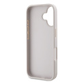 Guess Guess iPhone 16 Plus Back cover case - HC PU Leather Metal Logo Strass Crossbody - Pink