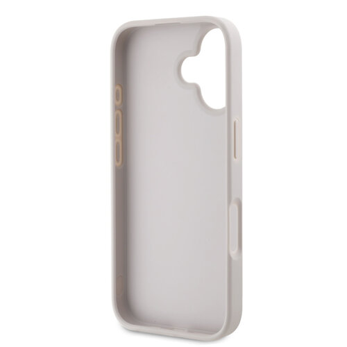 Guess Guess iPhone 16 Plus Back cover coque - HC PU Leather Metal Logo Strass Crossbody - Rose
