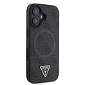 Guess Guess iPhone 16 Plus Back cover coque - HC Magsafe PU 4G Ring Triangle Logo - Noir