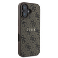 Guess Guess iPhone 16 Plus Back cover case - HC Magsafe PU 4G Classic Metal logo - Brown