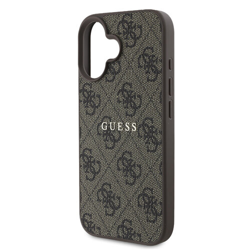 Guess Guess iPhone 16 Plus Back cover case - HC Magsafe PU 4G Classic Metal logo - Brown