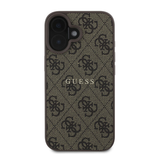 Guess Guess iPhone 16 Plus Back cover case - HC Magsafe PU 4G Classic Metal logo - Brown