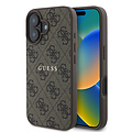 Guess Guess iPhone 16 Plus Back cover case - HC Magsafe PU 4G Classic Metal logo - Brown