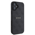 Guess Guess iPhone 16 Plus Back cover coque - HC Magsafe PU 4G Classic Metal Logo - Noir