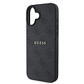 Guess Guess iPhone 16 Plus Back cover case - HC Magsafe PU 4G Classic Metal Logo - Black