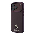 Guess Guess iPhone 18 Pro/17 Pro Hardcase MagSafe Saffiano met klein 4G-logo en klassiek logo - Bordeaux
