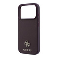 Guess Guess iPhone 18 Pro/17 Pro Hardcase MagSafe Saffiano met klein 4G-logo en klassiek logo - Bordeaux