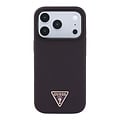 Guess Guess iPhone 18 Pro/17 Pro Hard Case MagSafe PU Kevlar with Triangle Logo - Black/Burgundy
