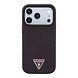 Guess Guess iPhone 18 Pro/17 Pro Hardcase MagSafe PU Kevlar met driehoekig logo - Zwart/Bordeaux Guess Guess iPhone 18 Pro/17 Pro Hardcase MagSafe PU Kevlar met driehoekig logo - Zwart/Bordeaux