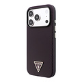 Guess Guess iPhone 18 Pro/17 Pro Hard Case MagSafe PU Kevlar with Triangle Logo - Black/Burgundy