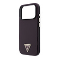 Guess Guess iPhone 18 Pro/17 Pro Handyhülle MagSafe PU Kevlar mit dreieckigem Logo - Schwarz/Bordeaux