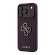 Guess Guess iPhone 18 Pro/17 Pro Hardcase Generfd PU met groot harslogo - Bordeaux Guess Guess iPhone 18 Pro/17 Pro Hardcase Generfd PU met groot harslogo - Bordeaux
