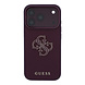 Guess Guess iPhone 18 Pro/17 Pro Hardcase Generfd PU met groot harslogo - Bordeaux Guess Guess iPhone 18 Pro/17 Pro Hardcase Generfd PU met groot harslogo - Bordeaux