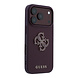 Guess Guess iPhone 18 Pro/17 Pro Hardcase Generfd PU met groot harslogo - Bordeaux Guess Guess iPhone 18 Pro/17 Pro Hardcase Generfd PU met groot harslogo - Bordeaux
