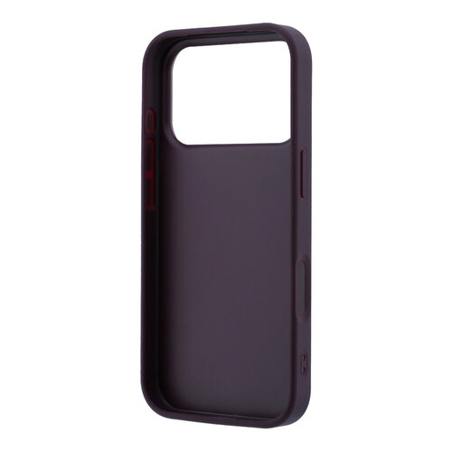 Guess Guess iPhone 18 Pro/17 Pro Handyhülle Genarbtes PU mit großem Harzlogo - Bordeaux