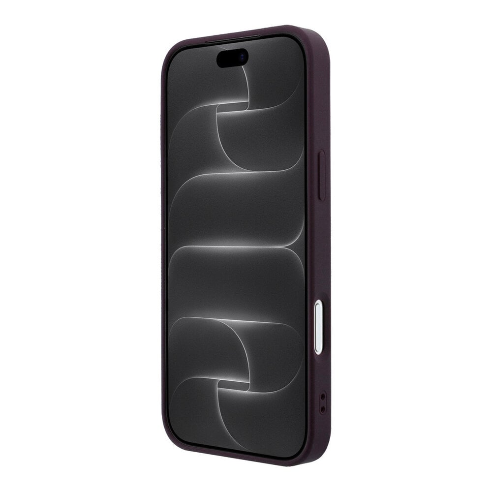 Guess Guess iPhone 18 Pro/17 Pro Hardcase Glad PU met groot strasslogo - Bordeaux