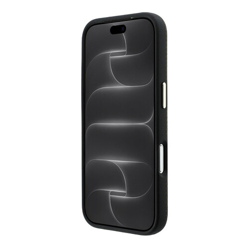 Guess Guess iPhone 18 Pro/17 Pro Coque rigide MagSafe PU Kevlar avec logo triangulaire - Marron