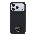 Guess Guess iPhone 18 Pro Max/17 Pro Max Hardcase MagSafe PU Kevlar met driehoekig logo - Zwart