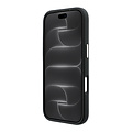 Guess Guess iPhone 18 Pro Max/17 Pro Max Coque rigide MagSafe PU Kevlar avec logo triangulaire - Noir