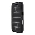 Guess Guess iPhone 18 Pro Max/17 Pro Max Coque rigide MagSafe PU Kevlar avec logo triangulaire - Bordeaux/Noir