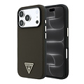Guess Guess iPhone 18 Pro Max/17 Pro Max Coque rigide MagSafe PU Kevlar avec logo triangulaire - Noir/Marron