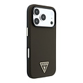 Guess Guess iPhone 18 Pro Max/17 Pro Max Hardcase MagSafe PU Kevlar met driehoekig logo - Zwart/Bruin