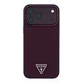Guess Guess iPhone 18 Pro Max/iPhone 17 Pro Max Hartschalenhülle MagSafe Genarbt Dreieckiges Logo - Bordeaux