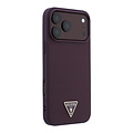 Guess Guess iPhone 18 Pro Max/iPhone 17 Pro Max Hartschalenhülle MagSafe Genarbt Dreieckiges Logo - Bordeaux
