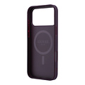 Guess Guess iPhone 18 Pro Max/17 Pro Max Coque rigide MagSafe avec finition grainée et logo triangulaire - Bordeaux